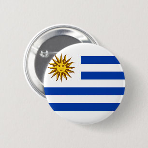 Flag of Uruguay 6 Cm Round Badge