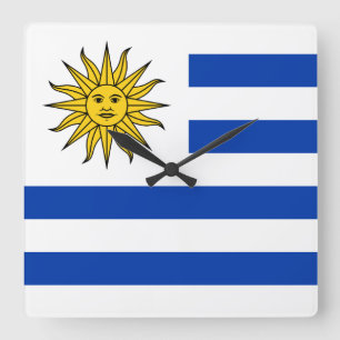 Flag of Uruguay Banda Oriental Square Wall Clock