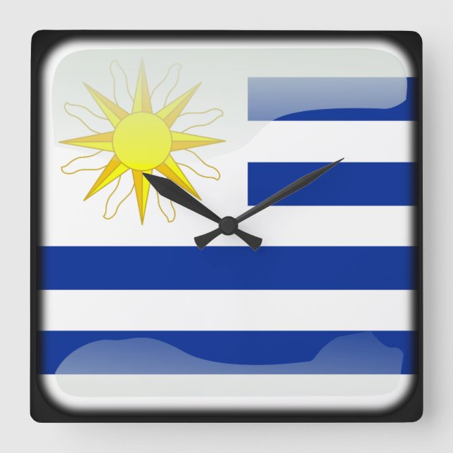 Flag of Uruguay Square Wall Clock (Front)