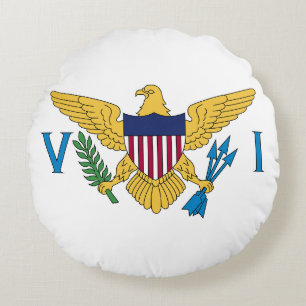 Flag of US Virgin Islands Round Cushion