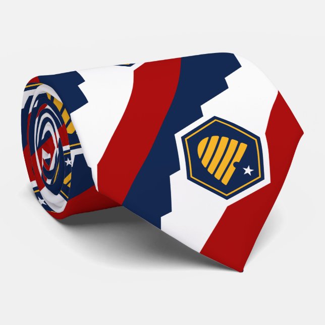Flag of Utah (Beehive Flag) Tie (Rolled)