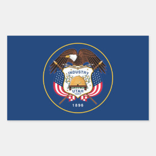 Flag of Utah Rectangular Sticker