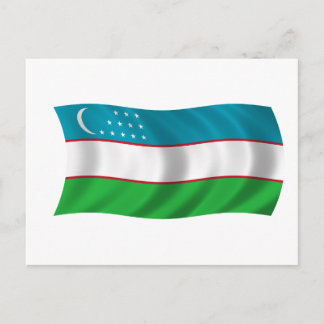 Flag of Uzbekistan Postcard