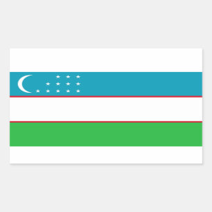 Flag of Uzbekistan Rectangular Sticker