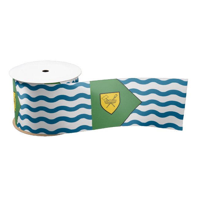 Flag of Vancouver, British Columbia Satin Ribbon (Spool)