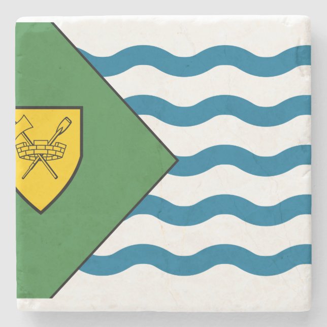 Flag of Vancouver, British Columbia Stone Coaster (Front)
