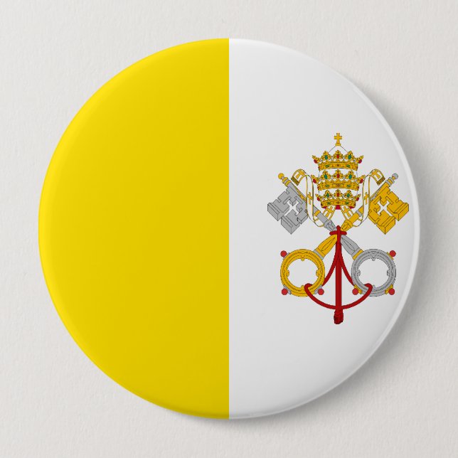 Flag of Vatican City 10 Cm Round Badge (Front)
