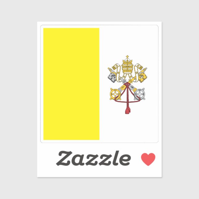 Flag of Vatican city custom-cut  (Sheet)