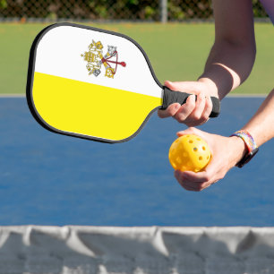 Flag of Vatican City Pickleball Paddle