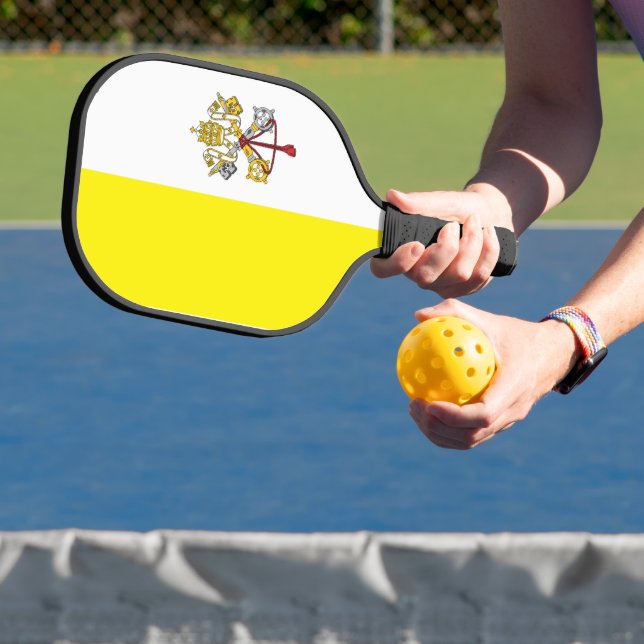 Flag of Vatican City Pickleball Paddle (Insitu)