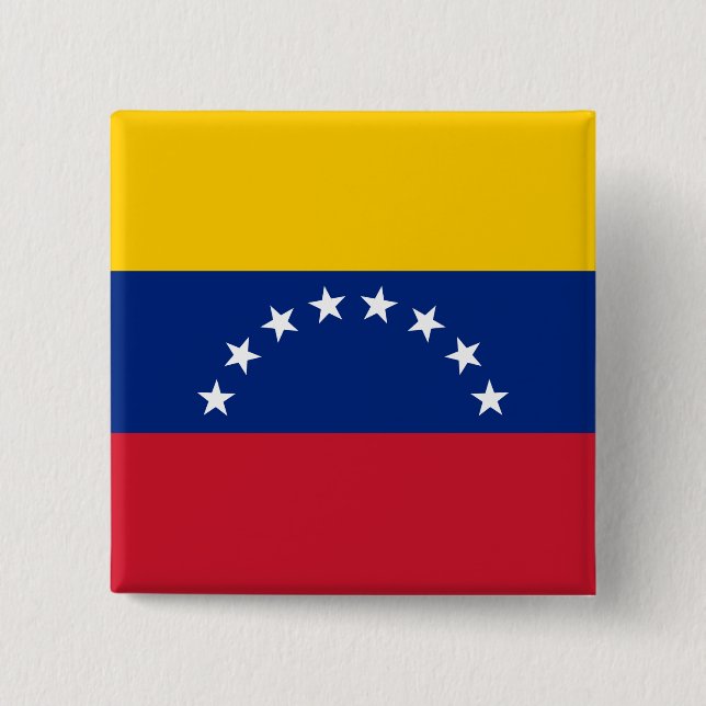 Flag of Venezuela 15 Cm Square Badge (Front)