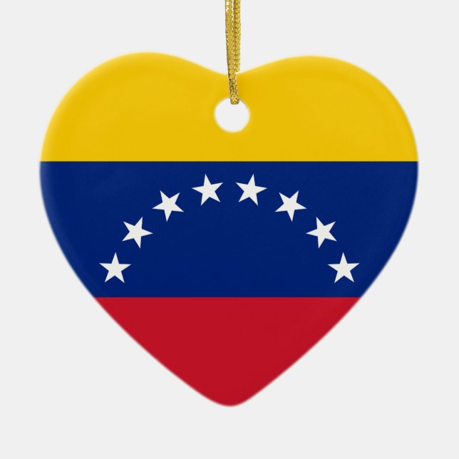 Flag of Venezuela - Bandera Venezolana Ceramic Tree Decoration (Front)