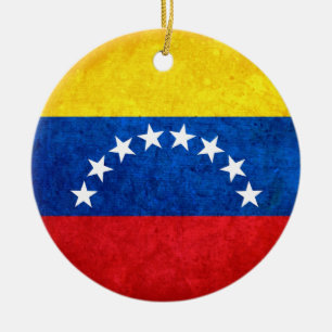 Flag of Venezuela Ceramic Tree Decoration