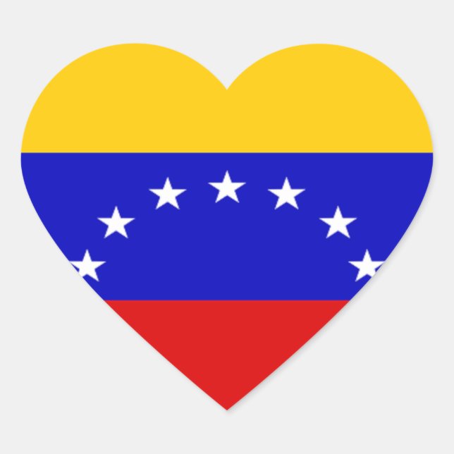Flag of Venezuela Heart Sticker (Front)