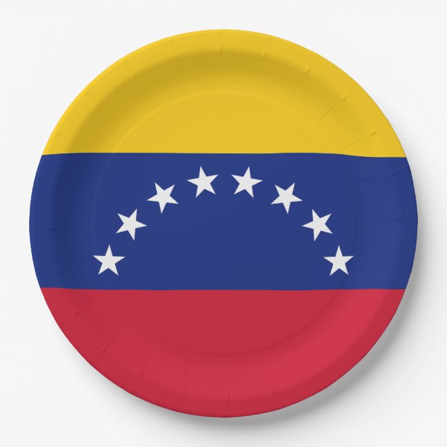 Flag of Venezuela Paper Plate (Front)