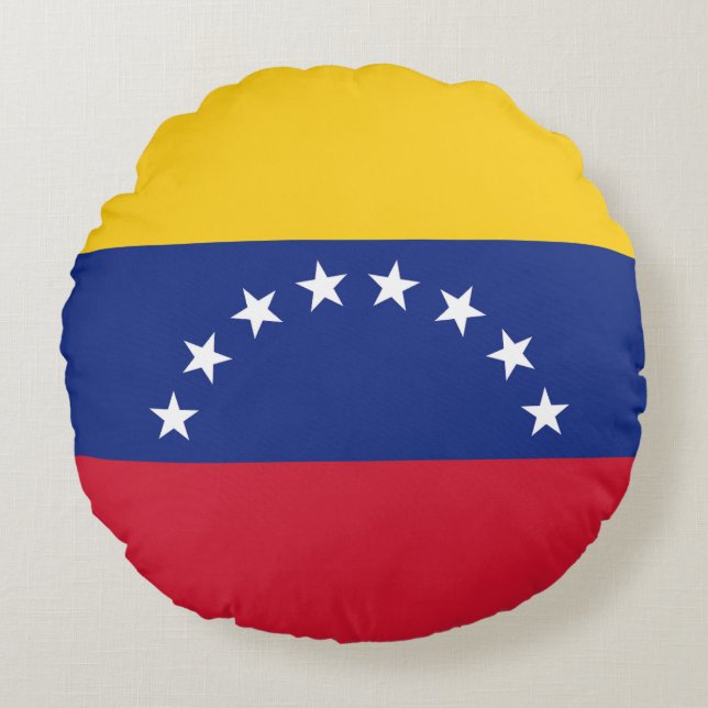 Flag of Venezuela Round Cushion (Front)