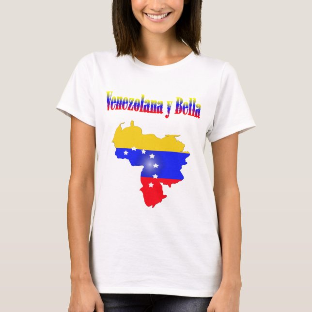 Flag of Venezuela tricolor typography T-Shirt (Front)