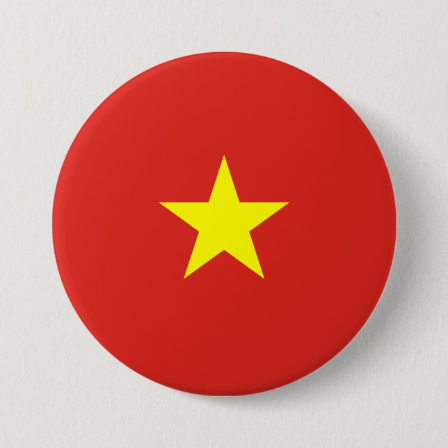 Flag of Vietnam 7.5 Cm Round Badge (Front)
