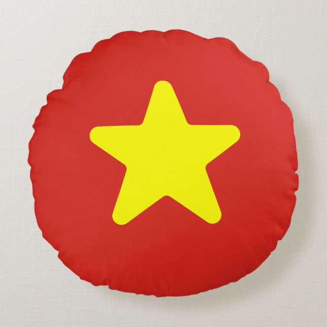 Flag of Vietnam Round Cushion (Front)
