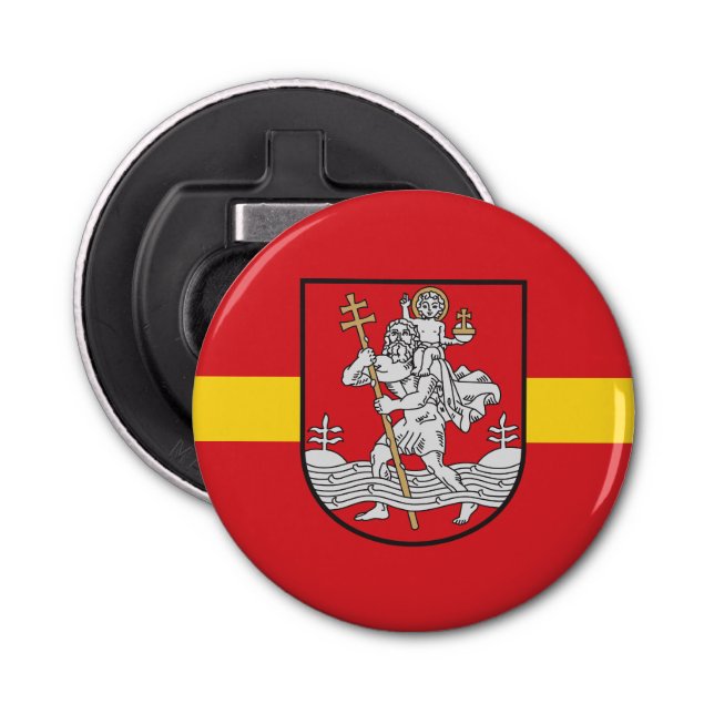 Flag of Vilnius, Lithuania Bottle Opener (Front)