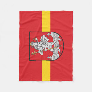 Flag of Vilnius, Lithuania Fleece Blanket