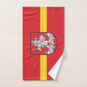 Flag of Vilnius, Lithuania Hand Towel