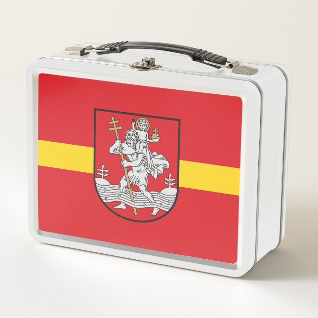 Flag of Vilnius, Lithuania Metal Lunch Box (Front)