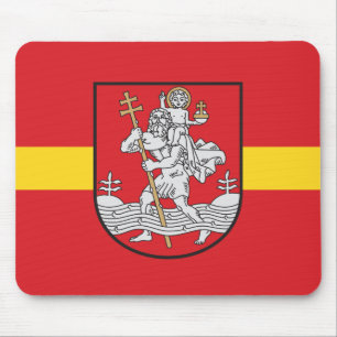 Flag of Vilnius, Lithuania Mouse Pad