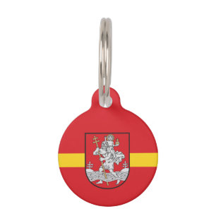 Flag of Vilnius, Lithuania Pet ID Tag
