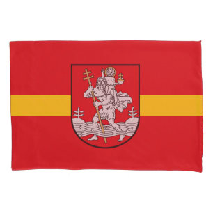 Flag of Vilnius, Lithuania Pillowcase