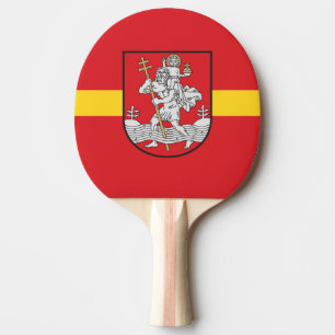 Flag of Vilnius, Lithuania Ping-Pong Paddle