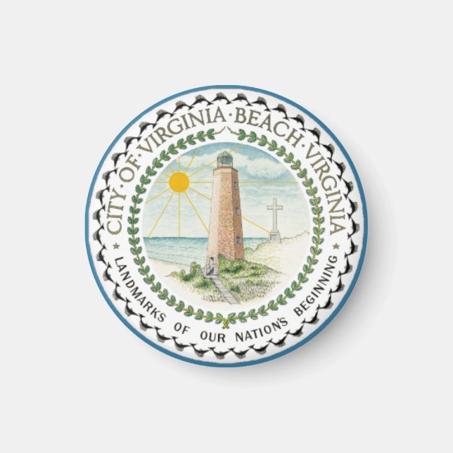 Flag of Virginia Beach, Virginia Magnet (Front)
