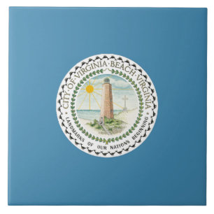 Flag of Virginia Beach (Virginia, USA) Tile