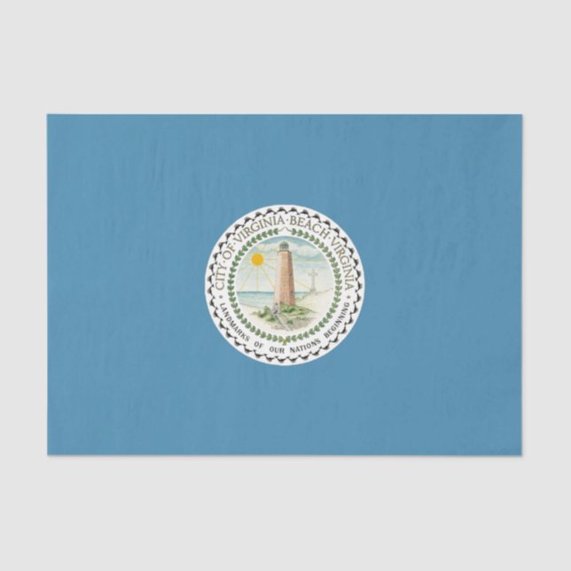 Flag of Virginia Beach (Virginia, USA) Tissue Paper (Front)
