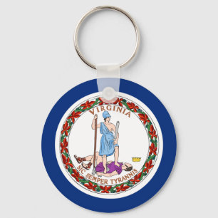 Flag of Virginia Key Ring