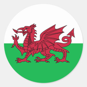 Flag of Wales Classic Round Sticker