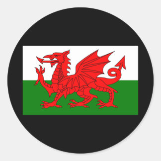 Flag of Wales Classic Round Sticker