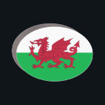 Flag of Wales (Cymru) Car Magnet<br><div class="desc">Flag originally devised sometime in the 15th century,  officially recognised as the Welsh national flag in 1959).</div>