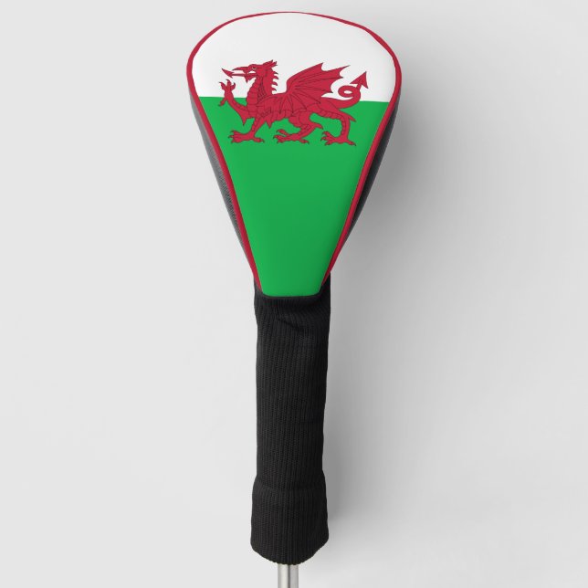 Flag of Wales (Cymru) Golf Head Cover (Front)