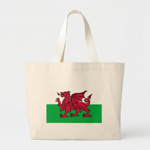 Flag of Wales Large Tote Bag