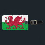 Flag of Wales Luggage Tag w/ leather strap<br><div class="desc">Flag of Wales Luggage Tag w/ leather strap</div>