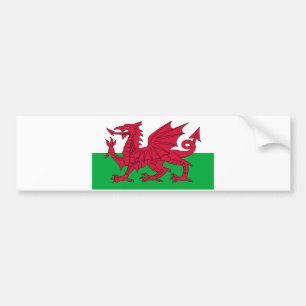 Flag of Wales - The Red Dragon - Baner Cymru Bumper Sticker