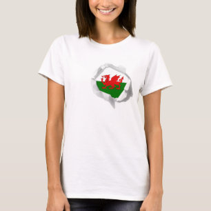 Flag of Wales True Colours Welsh Pride Torn T-Shirt
