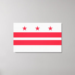 Flag of Washington D.C. (District of Columbia) Canvas Print