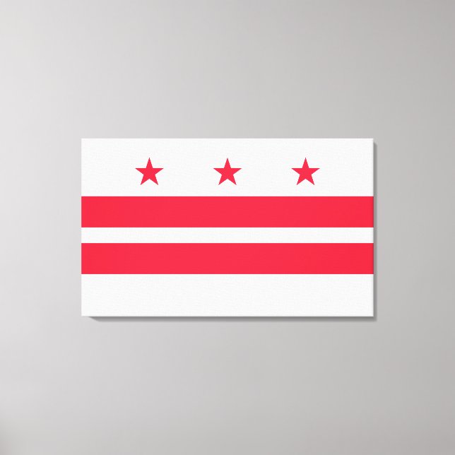 Flag of Washington D.C. (District of Columbia) Canvas Print (Front)
