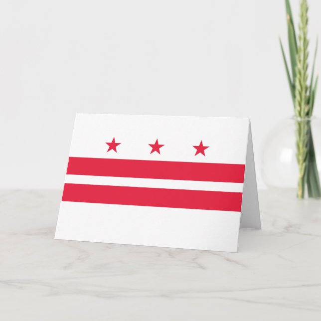 Flag of Washington D.C. (District of Columbia) Card (Front)