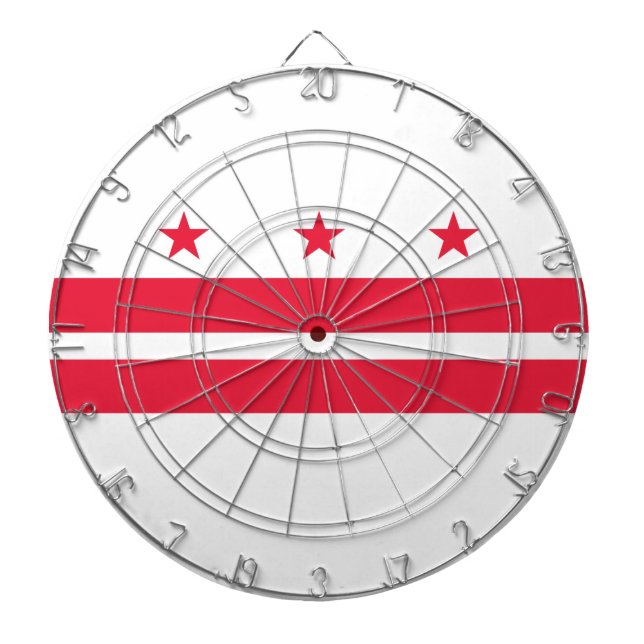 Flag of Washington D.C. (District of Columbia) Dartboard (Front)