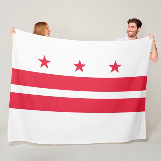 Flag of Washington D.C. (District of Columbia) Fleece Blanket (In Situ)