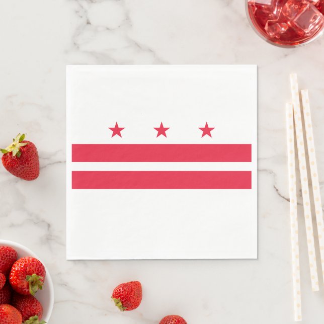 Flag of Washington D.C. (District of Columbia) Napkin (Insitu)