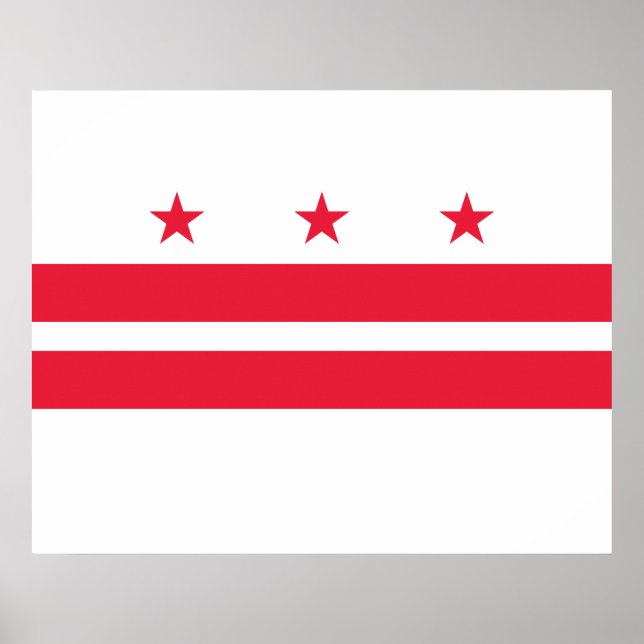 Flag of Washington D.C. (District of Columbia) Poster (Front)
